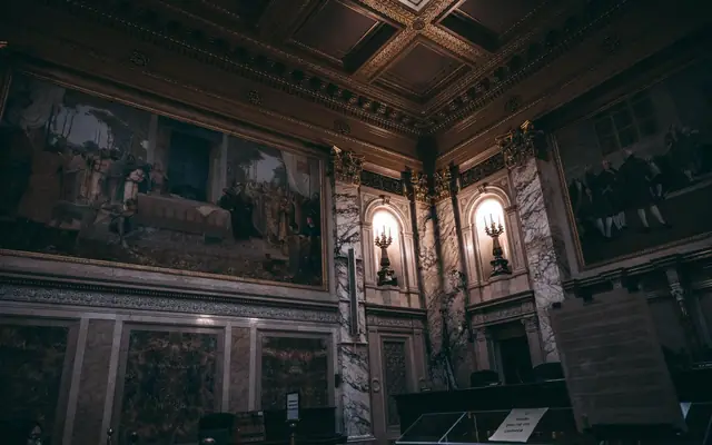 Captivating view of the Wisconsin State Capitol's ornate interior in Madison, WI.
